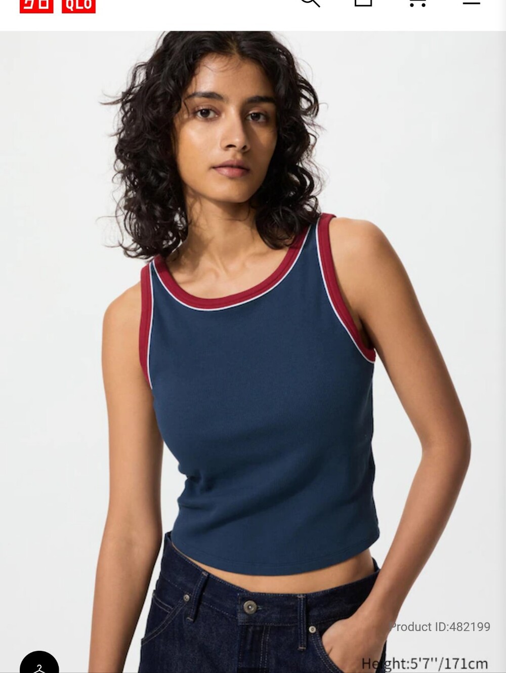 Uniqlo Ribbed Bra Crop Top NWT